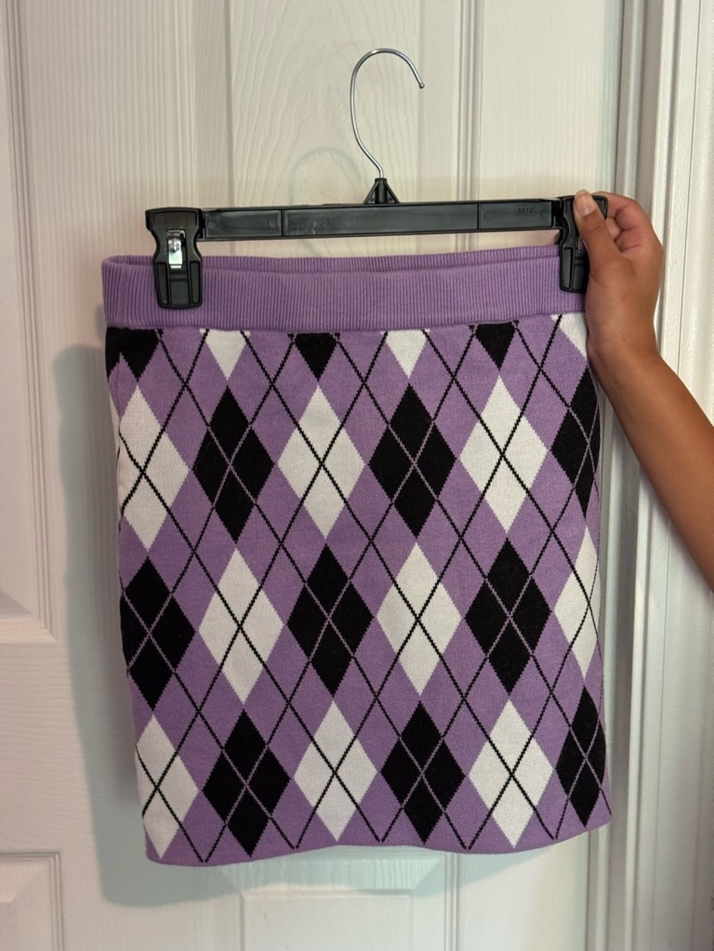 Forever 21 Lavender Argyle Crop Top & Mini Skirt Set - Picture 8 of 8